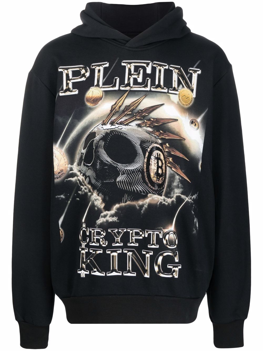 Philipp Plein Crypto King Hoodie - Schwarz von Philipp Plein