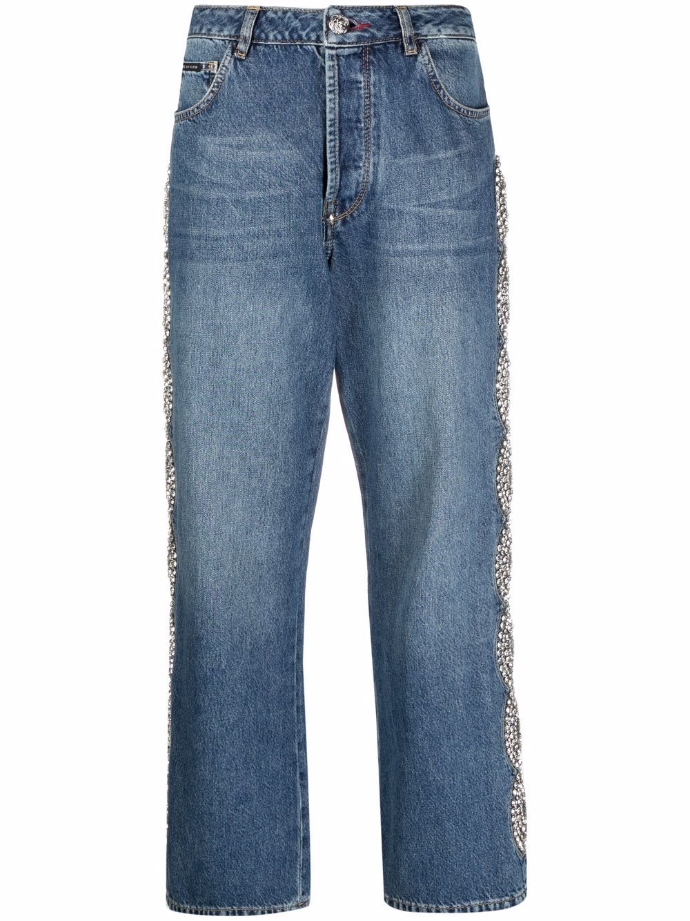 Philipp Plein Crystal Cable Wide-Leg-Jeans - Blau von Philipp Plein