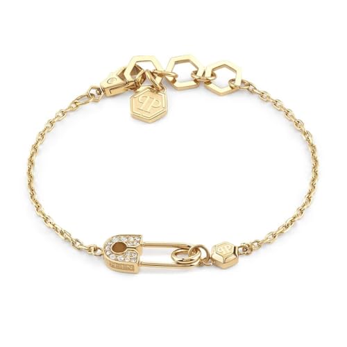 Philipp Plein Damen Armband Armkette Edelstahl IP Gold PLEIN SAFETY PIN PJKGA06BU von Philipp Plein