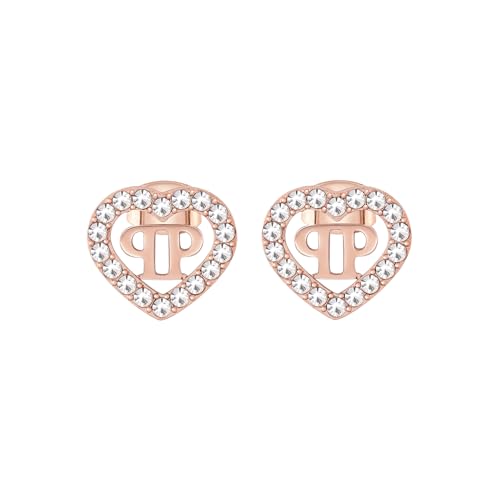Philipp Plein Damen-Ohrstecker Edelstahl, recycelt, Kristall 36 Zirkonia One Size, Roségold 32026375 von Philipp Plein