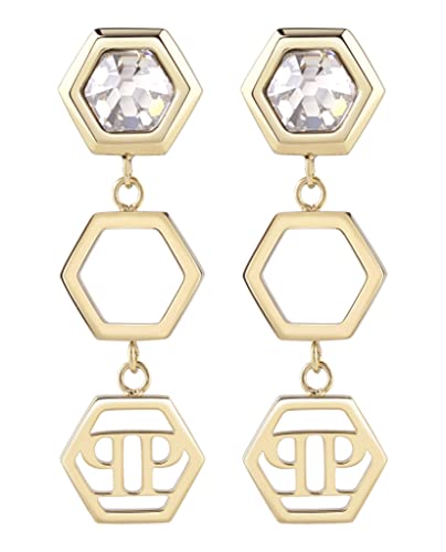 Philipp Plein Damen Ohrringe Ohrhänger Edelstahl IP Gold HEXAGON LUX PJ5AA03EU von Philipp Plein