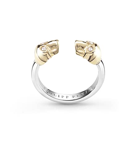 Philipp Plein Damen Ring Edelstahl Bicolor 3D SKULL Totenkopf PJ3AA01R, Ringgröße:54 (17.2 mm Ø) von Philipp Plein