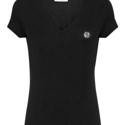 Philipp Plein Damen Schwarz Baumwoll-t-shirt von Philipp Plein