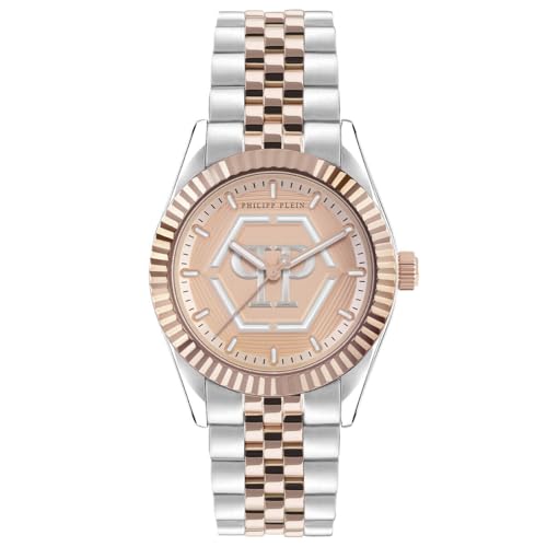 Philipp Plein Damen-Uhren Analog Quarz One Size, Bicolor, Roségold 32026021 von Philipp Plein
