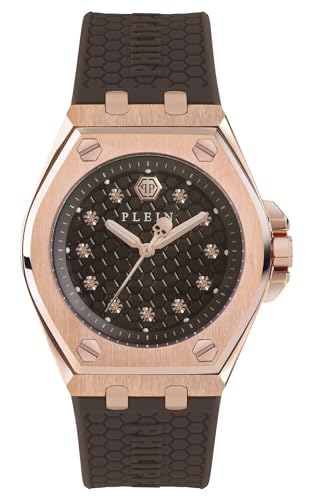 Philipp Plein Damen Analog Quarz Uhr mit Silikon Armband PWJAA0422 von Philipp Plein