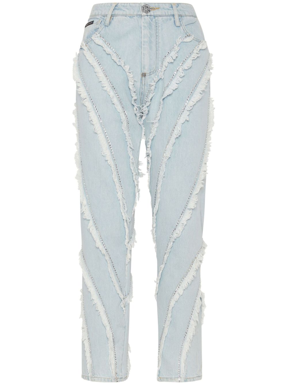 Philipp Plein Distresses-Jeans mit Strass - Blau von Philipp Plein