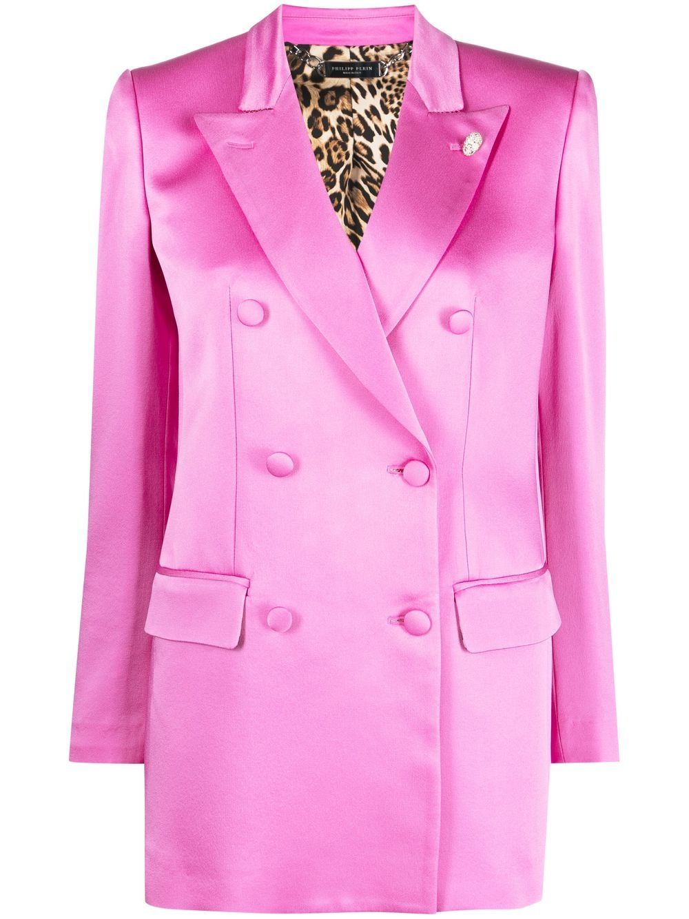 Philipp Plein Doppelreihiger Satinblazer - Rosa von Philipp Plein