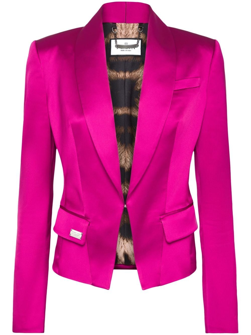 Philipp Plein Einreihiger Satinblazer - Rosa von Philipp Plein