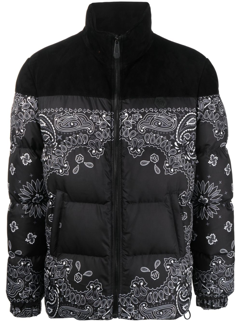 Philipp Plein Gefütterte Jacke mit Bandana-Print - Schwarz von Philipp Plein