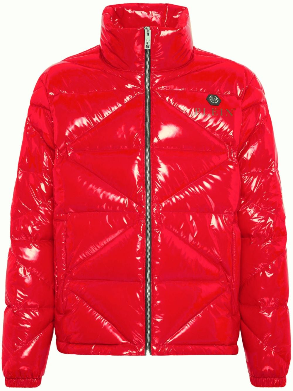 Philipp Plein Gefütterte Jacke mit Glanzoptik - Rot von Philipp Plein