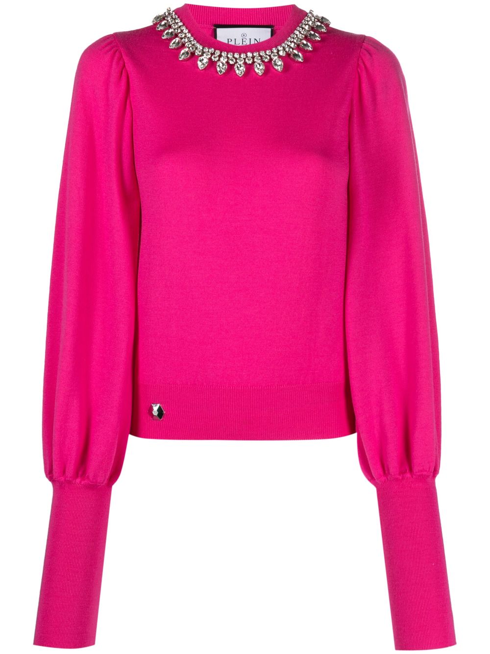 Philipp Plein Gestrickter Pullover mit Kristallen - Rosa von Philipp Plein