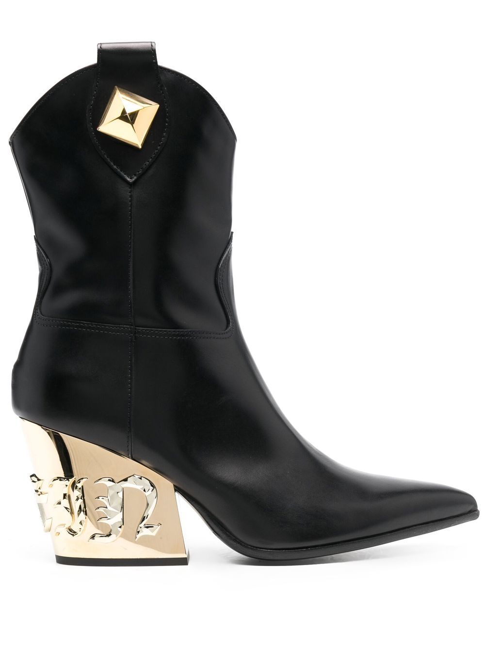 Philipp Plein Gothic Plein Cowboystiefel - Schwarz von Philipp Plein