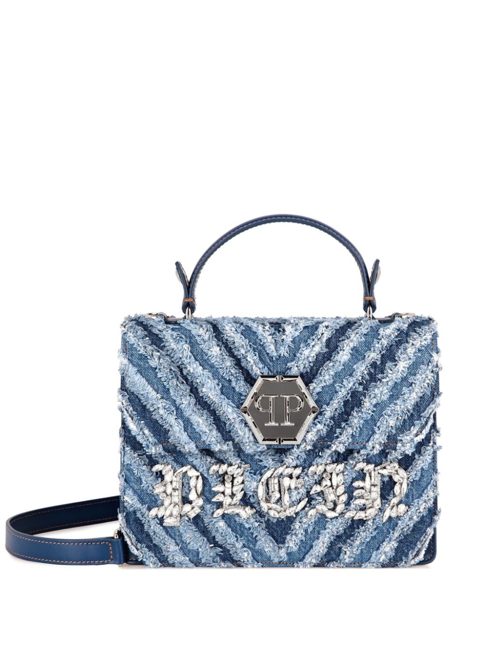 Philipp Plein Großer Denim Shopper - Blau von Philipp Plein