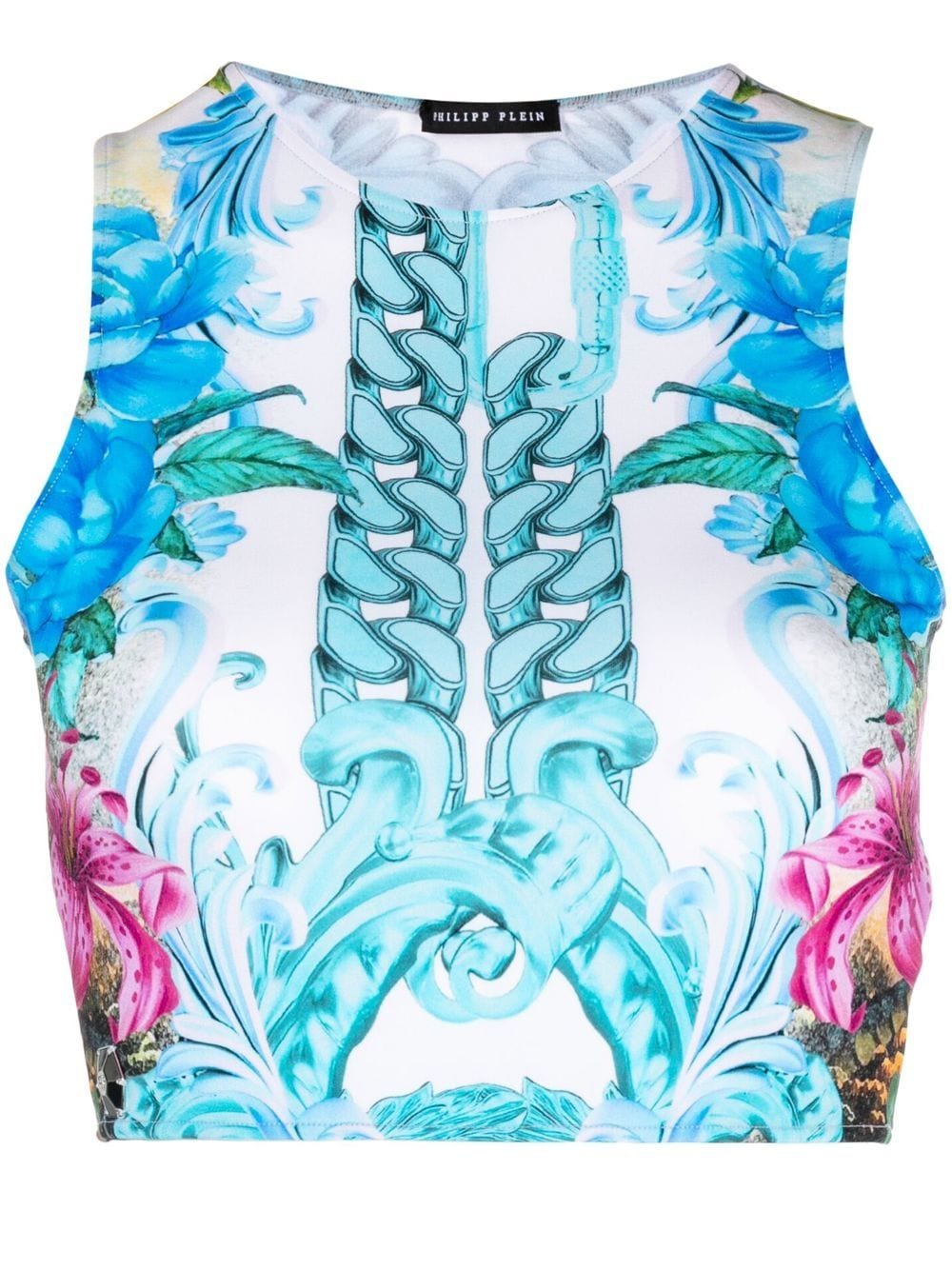 Philipp Plein Cropped-Top mit Print - Blau von Philipp Plein