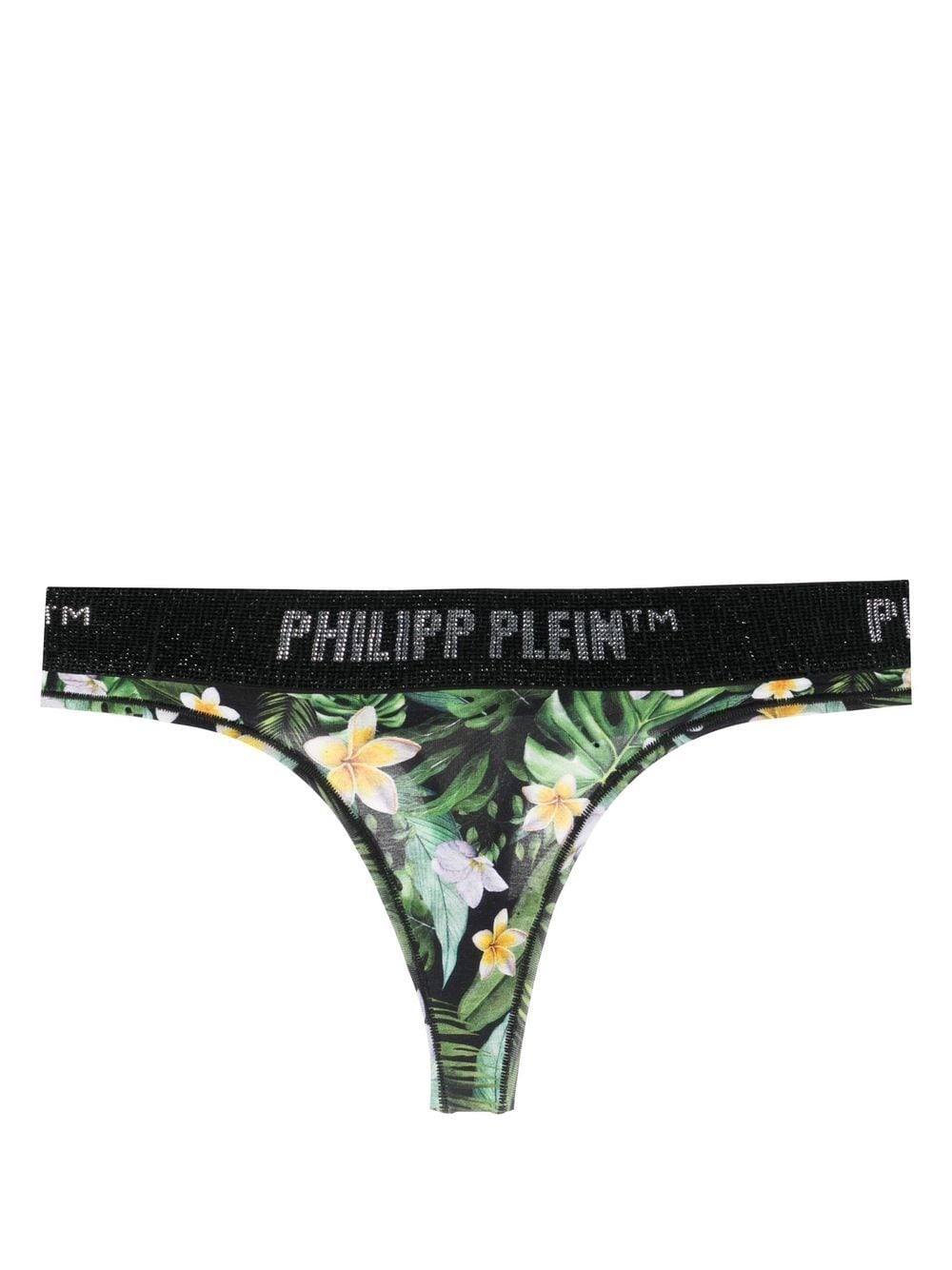 Philipp Plein Tanga mit Hawaii-Print - Grün von Philipp Plein