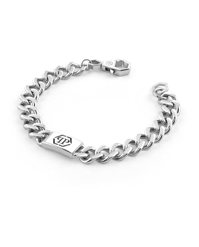 Philipp Plein Herren Armband Armkette Edelstahl Silber Plein Tag PJ0AA15BL von Philipp Plein