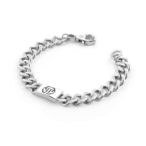 Philipp Plein Herren Armband Armkette Edelstahl Silber Plein Tag PJ0AA15BS von Philipp Plein