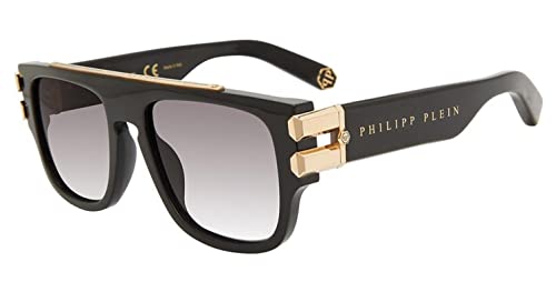 Philipp Plein Herren SPP011M Sonnenbrille, Shiny Black, 55 von Philipp Plein