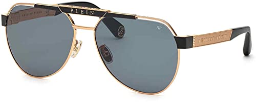 Philipp Plein Herren SPP073M Sonnenbrille, Shiny Gold Copper with SEMI MATT Parts von Philipp Plein