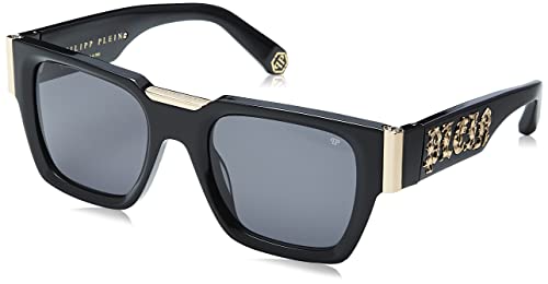 Philipp Plein Herren SPP095M Sonnenbrille, Shiny Black von Philipp Plein