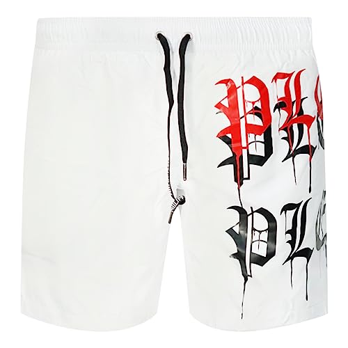 Philipp Plein Herren Strandshorts CUPP05M01 01 01, weiß, XL von Philipp Plein