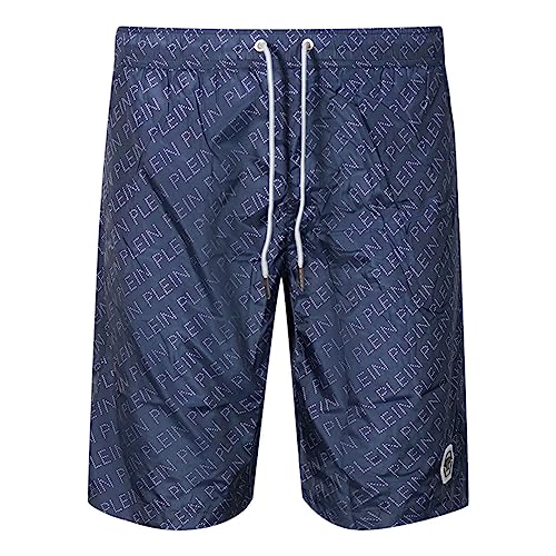 Philipp Plein Herren Strandshorts CUPP13L01 85 85, blau, XL von Philipp Plein