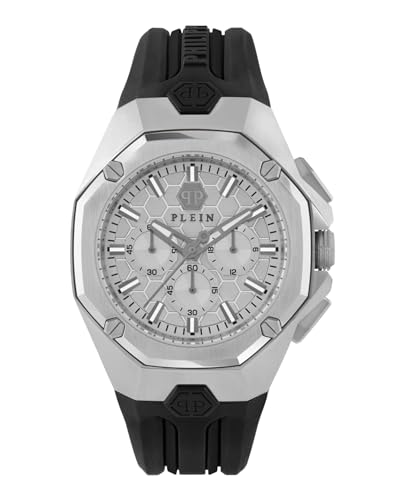 Philipp Plein Herren Uhr Analog Quarz Chrono Octagon PWTBA0123 Silikon von Philipp Plein