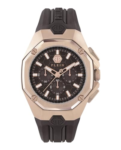 Philipp Plein Herren Uhr Analog Quarz Chrono Octagon PWTBA0223 Silikon von Philipp Plein