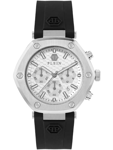 Philipp Plein Herren Uhr Analog Quarz The Hexagon Chrono PWZBA0123 Silikon von Philipp Plein