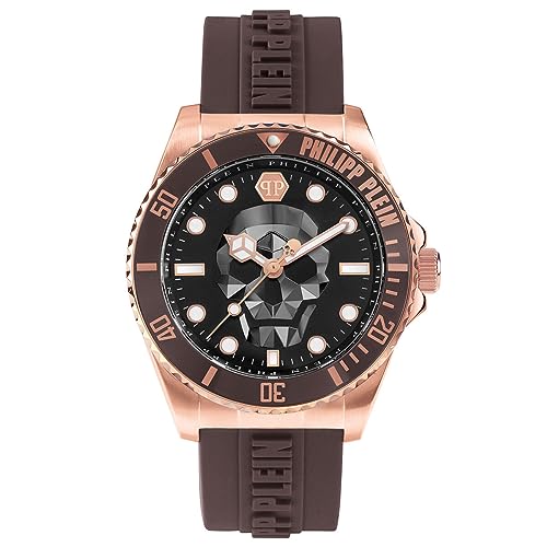 Philipp Plein Herren Analog Quarz Uhr mit Silikon Armband PWOAA0322 von Philipp Plein