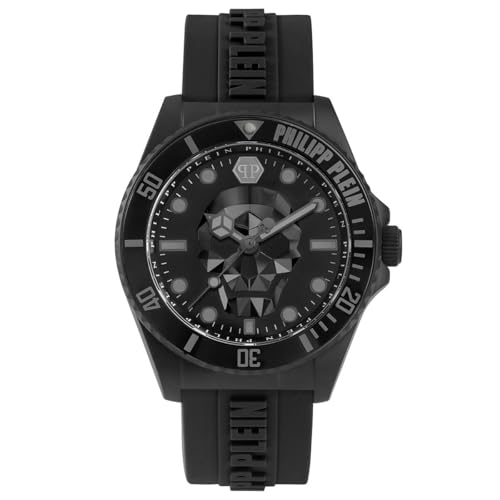 Philipp Plein Herren Analog Quarz Uhr mit Silikon Armband PWOAA0422 von Philipp Plein