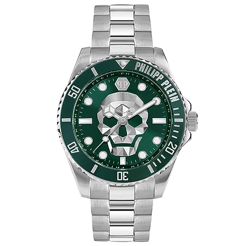 Philipp Plein Herren Analog Quarz Uhr mit Edelstahl Armband PWOAA0622 von Philipp Plein