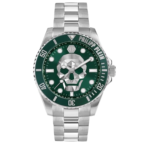 Philipp Plein Herren Analog Quarz Uhr mit Edelstahl Armband PWOAA0622 von Philipp Plein