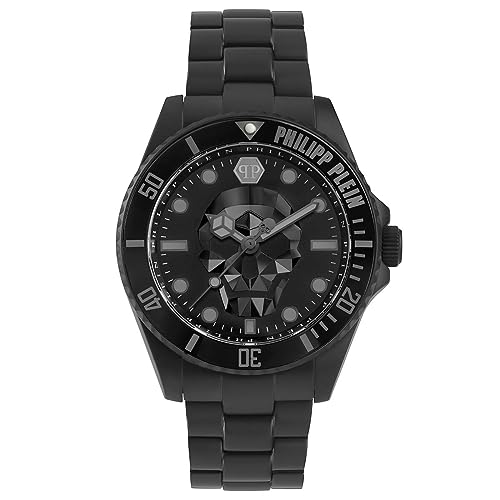 Philipp Plein Herren Analog Quarz Uhr mit Edelstahl Armband 7630615119311 von Philipp Plein