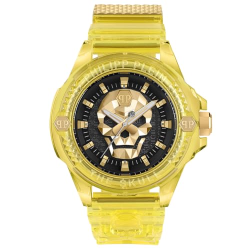 Philipp Plein Herren Analog Quarz Uhr mit Silikon Armband PWWAA0123 von Philipp Plein