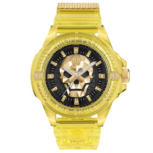 Philipp Plein Herren Analog Quarz Uhr mit Silikon Armband PWWAA0123 von Philipp Plein