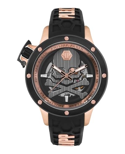 Philipp Plein Herren Analog Automatik Uhr mit Silikon Armband PWUAA0623 von Philipp Plein