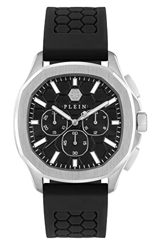 Philipp Plein Herren Analog Quarz Uhr mit Silikon Armband PWSAA0123 von Philipp Plein