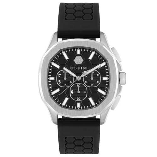 Philipp Plein Herren Analog Quarz Uhr mit Silikon Armband PWSAA0123 von Philipp Plein