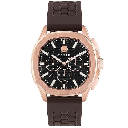 Philipp Plein Herren Analog Quarz Uhr mit Silikon Armband 7630615129488 von Philipp Plein