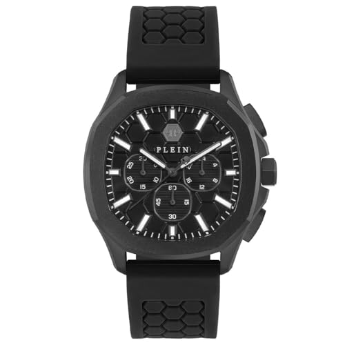 Philipp Plein Herren Armbanduhr High-Conic Spectre Chrono mit Silikonarmband, 5 Bar, 44 mm, PWSAA0823 von Philipp Plein