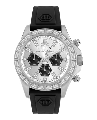 Philipp Plein Herren Analog Quarz Uhr mit Silikon Armband PWVAA0123 von Philipp Plein