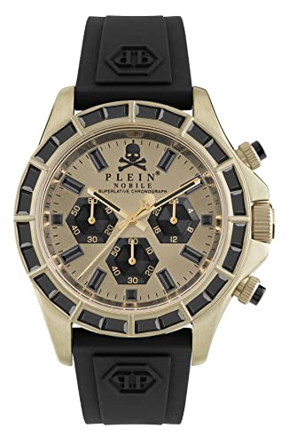 Philipp Plein Herren Analog Quarz Uhr mit Silikon Armband PWVAA0223 von Philipp Plein