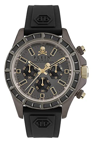 Philipp Plein Herren Analog Quarz Uhr mit Silikon Armband 7630615129846 von Philipp Plein