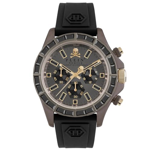 Philipp Plein Herren Analog Quarz Uhr mit Silikon Armband 7630615129846 von Philipp Plein