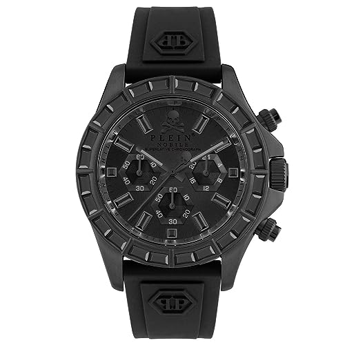 Philipp Plein Herren Analog Quarz Uhr mit Silikon Armband 7630615129860 von Philipp Plein