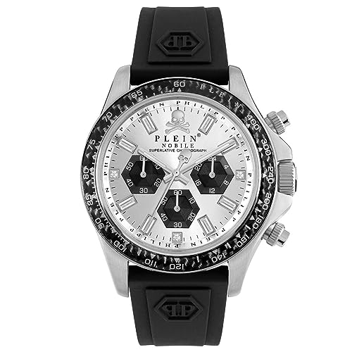 Philipp Plein Herren Analog Quarz Uhr mit Silikon Armband 7630615129884 von Philipp Plein