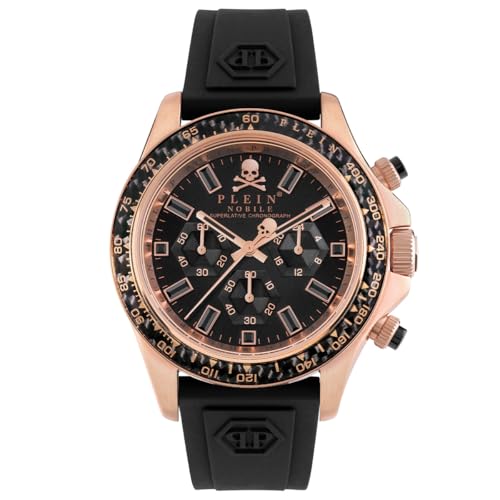 Philipp Plein Herren Analog Quarz Uhr mit Silikon Armband 7630615129907 von Philipp Plein