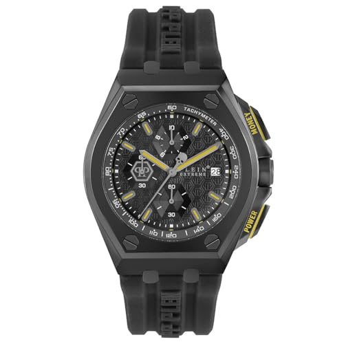 Philipp Plein Herren Chronograph Quarz Uhr mit Silikon Armband PWGAA0221 von Philipp Plein