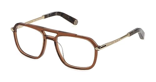 Philipp Plein Herren VPP018M Sonnenbrille, Shiny TRANSP.Brown, 54 von Philipp Plein